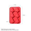 Red 6-cavity Christmas tree silicone baking mold for holiday cakes and handmade soaps - YH001 6-Cavity Christmas Tree Mold / Red
