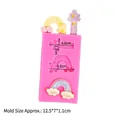 Pink silicone rainbow and cloud fondant mold with stars measuring 12.5x7x1.1cm - Pink