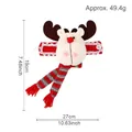 Christmas reindeer curtain buckle plush tieback with red striped scarf and 27cm width - Elk Style