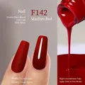 Japanese style deep red nail polish in shade F142 with matte and glossy finish - F142 Monroe Red