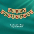 3m Vintage Merry Christmas banner with musical notes and red swallowtail flags - Vintage Swallowtail Christmas Banner (HL-032)
