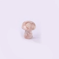 Pink natural quartz stone mushroom figurine with unique mineral patterns for DIY crafts - Cherry Blossom Agate / 15*20mm