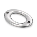 Gepolijste roestvrijstalen ovale hangerconnector met dubbele gaten voor DIY-sieraden - Ovalen Dubbel Gat Stijl (KLJ5020-Z)