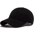 Cappellino da baseball nero in cotone con ricamo 3D lettera B gotica e visiera - Ricamo 3D (B) / Nero