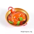 Miniatur China-Eintopf-Modell mit roten Garnelen und Bronzetopf für Puppenhäuser - Durchmesser 5.5cm / Schweinekopf
