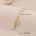 Collana con ciondolo a forma di pesce in acciaio inossidabile dorato e catena 40+5cm - Stile Pesce Aerodinamico (4#)