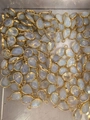 Waterdrop-shaped opal stone pendants with gold-plated edges and iridescent white finish - 8*12mm Double Sided Cut / Opalite-Gold Edge