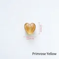 Perla di vetro a forma di cuore giallo primula con polvere d'oro, 12 mm - 12mm / Giallo primula