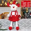 Simpatica renna di Natale con gambe lunghe in abito rosso a maglia, altezza 60 cm - Alce
