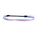 Sparkly glitter double-strand headband in pink and blue colors with elastic band - Blue + Pink