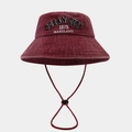 Cappello a secchiello bordeaux lavato con ricamo Ocean City e laccio regolabile - Taglia unica / Borgogna