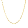 Minimalist 18K gold plated stainless steel paperclip chain necklace for women - Gold Necklace