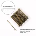5cm bronze wavy steel wire hairpins set with 50 pieces in vintage metallic finish - 5cm Wavy-Bag Pack (50pcs) / Bronze