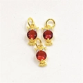 Exquisite gold-plated owl pendants with red zircon inlay and white crystal accents - Pendant Only / Rose Red