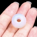 Transluzente opalweiße 18mm Edelsteinperle mit 5mm Loch für DIY Schmuckherstellung - Opalith (Synthetisch) (18mm Loch 5mm)