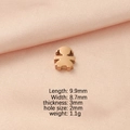 Polished gold stainless steel girl pendant charm on pink fabric with 9.9mm dimensions - Girls / Rose Gold