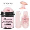 Detailed nude pink non-stick extension nail gel for 3D sculpting and nail art designs - 05 Nude Pink