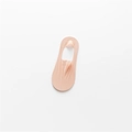 Light pink invisible no-show boat socks for women with anti-slip silicone and cotton sole - Orange