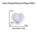 Herzförmige Diamantschliff Silikonform für DIY Kristall Epoxid Anhänger 7,5cm - Herz Diamant Tag Form