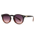 Gafas de sol redondas vintage con montura degradada carey y cristales morados - Carey Púrpura Degradado (C6)