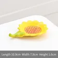 Piatto snack in ceramica a forma di girasole giallo, dimensioni 10,9x7,9x1,6 cm - Girasole Piccolo (D)