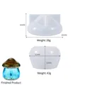 DIY mushroom storage jar silicone mold set for resin casting with size dimensions - Mushroom Storage Box #2