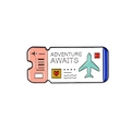 Pink Boarding Pass-Adventure Awaits(xz2497)