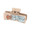 Beige cowboy hair claw clip featuring a unique bull head and sheep cartoon pattern - 90020-Cow Head Pattern