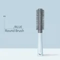 Spazzola per capelli rotonda professionale blu glicine viola con manico bianco - Pettine Rotondo / Celeste