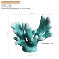 Decoración de coral de resina azul lago con puntas blancas, tema marino, altura 19 cm - Grande / Azul lago