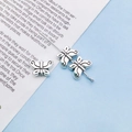 Antique silver butterfly charm bead for DIY jewelry making and handmade bracelets - Butterfly Textured Spacer Bead (16366) / 1 Piece/Pack (10x7mm) / Antique Silver