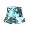 Dettaglio del cappello a secchiello tie-dye verde menta e nero con tesa rinforzata - M (56-58cm) / Stile Tie-Dye Verde Ciano Nero (3#)