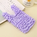 Bolso de hombro lila con textura de burbujas y diseño plisado expandible - Portátil/Textura de Burbujas / Morado