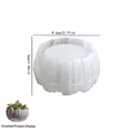 Semicircle silicone mold with vertical ribs for DIY fluted flower pots 9.6x5cm - Irregular Ribbed Storage Bowl