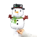 Festive snowman shaped foil balloon for 2025 Christmas and New Year party decorations - 16 Inch Mini Snowman with Hat