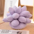 Plush succulent shaped decorative pillow in purple soft fabric for home decor - 25cm / Light Purple
