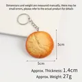 Realistic PVC cookie keychain measuring 5cm diameter and 1.4cm thickness - Thick Round Cookie Keychain