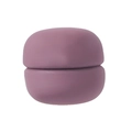 Minimalist purple matte magnetic scarf buckle in a smooth round macaron style - Purple
