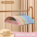 Set of wavy non-slip clothes hangers in mixed pastel colors for camisoles - Rainbow