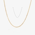 Minimalist gold stainless steel O-chain necklace featuring 40cm plus 5cm length extension - Chain 04-Gold