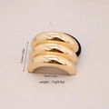 Golden alloy bow hair cuff with black elastic band, 4cm width and 11g lightweight design - #5-Cylindrical Cuff