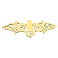 Golden bat pendant with hollow wing patterns for DIY jewelry making and necklaces - Hollow Antique Gold (19x56mm)