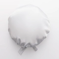 Silver grey satin hair bonnet with adjustable ties for women's nightly hair care - Silver