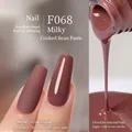 Gel nail polish F068 in bean paste red shade with matte and glossy finish - F068 Mature Bean Paste