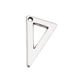 Silver triangle alloy pendant charm for DIY graduation jewelry making accessories - Triangle Ruler