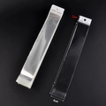 Transparent 4x24cm jewelry bag with Silver 925 printed hanging header card - 4*24+3 (Silver Stamping) / 100 Pcs/Pack