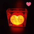 Heart-shaped LED night light in a red gift box with warm romantic glow effect - Large Size with Gift Box/Laffite Grass / Red