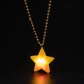 Luminous star pendant keychain with glowing yellow light and golden bead chain - Star Pendant Bead Chain