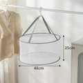 Single layer white and grey mesh drying basket with 48cm diameter for sweaters - Grey 48cm Single Layer Enclosed