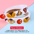 Cartoon animal nose and mouth DIY stickers roll with 6 designs and 1000 pieces - Nose Stickers (1000 Pcs Per Roll)